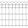 vidaXL Garden Border Fence Powder-coated Iron 25x0.65 m