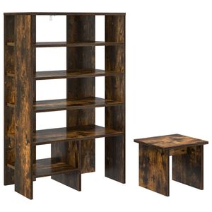 vidaXL Shoe Cabinet 2 pcs 62 x 35 x 100 cm Engineered Wood Smoked Oak