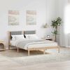 vidaXL Bed Frame with Upholstered Headboard Light Grey 135 x 190 cm