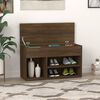 vidaXL Shoe Bench Brown Oak 80x30x45 cm Engineered Wood