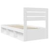 vidaXL Bed Frame with Headboard White 90 x 190 cm Solid Pine Wood