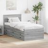 vidaXL Daybed Grey Sonoma and Black 100 x 200 cm Engineered Wood