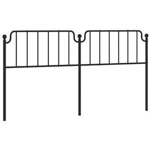 vidaXL Metal Replace Headboard Black 193 cm