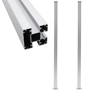 vidaXL Fence Posts 2 pcs Aluminium 185 cm