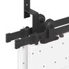 vidaXL Sliding Door Hardware Kit 427 cm Steel Black