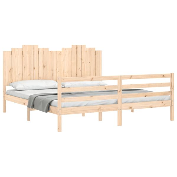 vidaXL Bed Frame without Mattress Super King Size Solid Wood