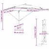 vidaXL Umbrella Manual Sand 352 x 251 x 265 cm Polyester and Aluminium