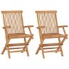 vidaXL 3 Piece Garden Dining Set Solid Wood Teak