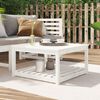 vidaXL Garden Table White 82.5x82.5x45 cm Solid Wood Pine