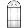 vidaXL Wall Mirror Black 40x80 cm Arch Iron