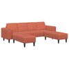 vidaXL Fabric Sofa with Cushion Red Orange 208 cm Corduroy fabric