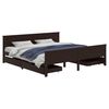 vidaXL Bed Frame without Mattress Dark Brown 200x200 cm Solid Wood