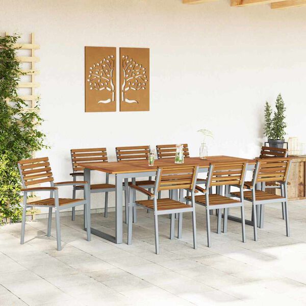 vidaXL Garden Chair 8 pcs Brown 56 x 57 x 87 cm Solid Acacia Wood