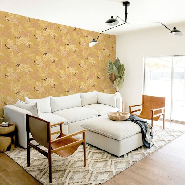 DUTCH WALLCOVERINGS Wallpaper Japanese Garden Ochre