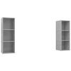 vidaXL Wall-mounted TV Cabinets 2 pcs Concrete Grey Engineered Wood