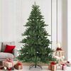 vidaXL Artificial Hinged Christmas Tree Green 210 cm PVC, steel