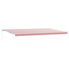 vidaXL Retractable Awning Red and White 600 x 300 cm Polyester, Metal