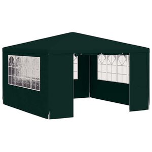 vidaXL Professional Party Tent with Side Walls 4x4 m Green 90 g/m?