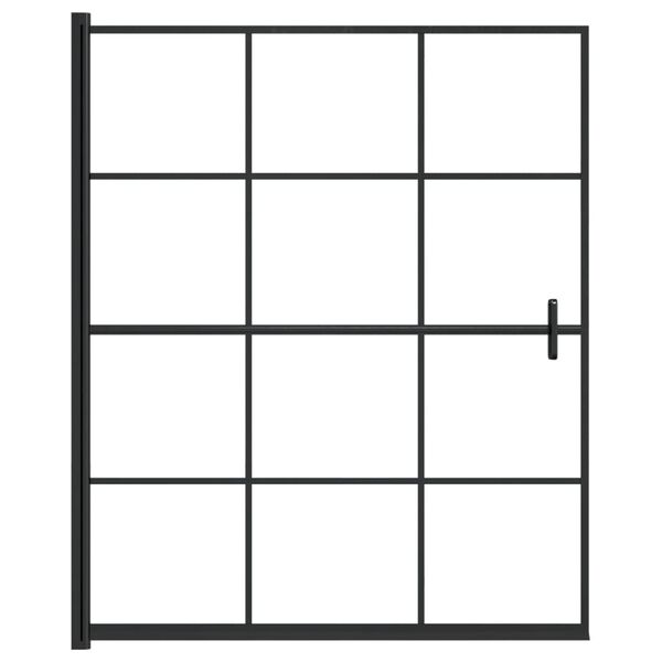 vidaXL Shower Enclosure ESG 116x140 cm Black