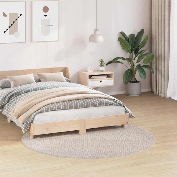 vidaXL Anti-slip Shaggy Rug Cream 160 x 160 cm PP