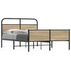 vidaXL Bed Frame without Mattress 140x190 cm Sonoma Oak Engineered Wood
