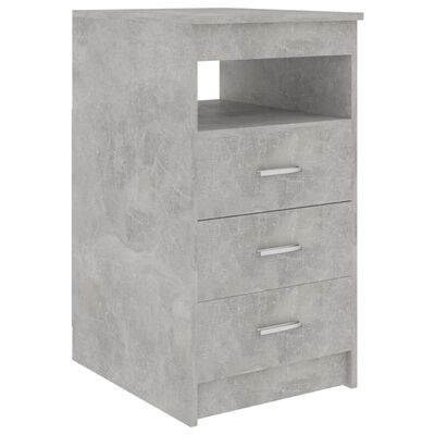 vidaXL Drawer Cabinet Concrete Grey 40x50x76 cm Chipboard