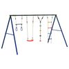 vidaXL Outdoor Swing Set with Swing. Trapeze. Ladder. Disc Swing