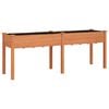 vidaXL Planter with Liner Brown 203x53x76 cm Solid Wood Fir