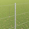 vidaXL Fence with Post Silver 1.4 x 25 m Steel