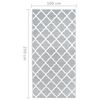 vidaXL Runner Rug BCF Grey and White 100x250 cm