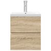 vidaXL 2 Piece Bathroom Furniture Set Sonoma Oak Engineered Wood
