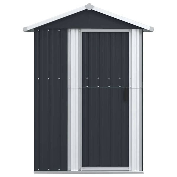 vidaXL Garden Shed Anthracite 126x97.5x177 cm Galvanised Steel
