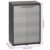 vidaXL Garden Storage Cabinet with 1 Shelf Black and Grey
