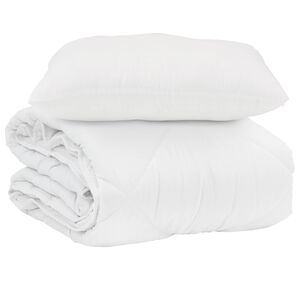 vidaXL Summer Duvet with Pillow 2 pcs White Microfiber