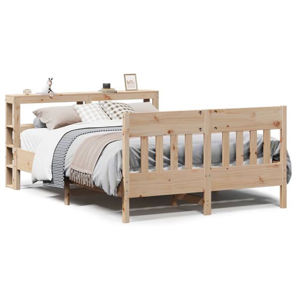 vidaXL Bed Frame without Mattress 140x200 cm Solid Wood Pine