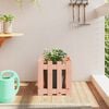 vidaXL Garden Planter with Fence Design 40x40x40 cm Solid Wood Douglas
