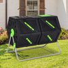vidaXL Tumbling Composter Dual Chamber 88x60x74 cm 210 L Polypropylene