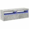 vidaXL TV Cabinets with LED Lights 2 pcs Concrete Grey 60x35x40 cm