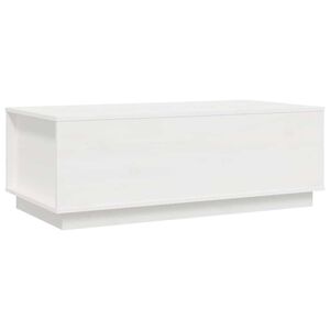 vidaXL Coffee Table White 100x50x35 cm Solid Wood Pine