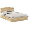 vidaXL Storage Bed with Drawer Sonoma Oak 140 x 200 cm Engineered Wood