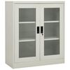 vidaXL Office Cabinet Light Grey 90x40x105 cm Steel