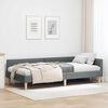 vidaXL Corner Bed Frame with Headboard Dark Grey 90 x 200 cm Fabric