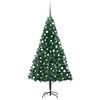 vidaXL Artificial Pre-lit Christmas Tree with Ball Set Green 120 cm PVC