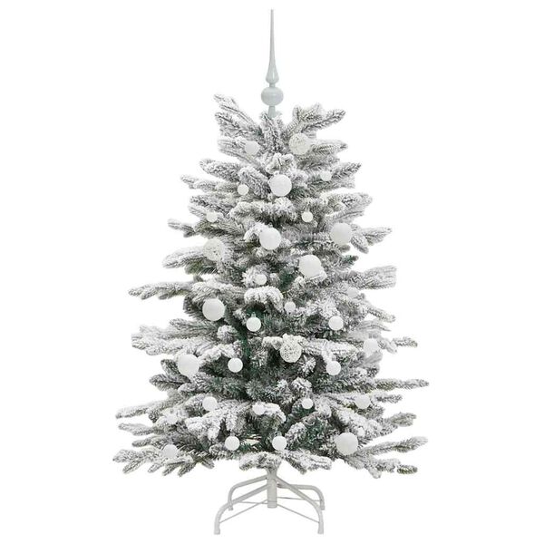 vidaXL Artificial Hinged Christmas Tree White 120 cm PE and PVC