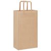 vidaXL Paper Bags 250 pcs with Handles Brown 21x11x36 cm