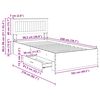 vidaXL Bed Frame Concrete Grey 100 x 200 cm Engineered Wood