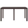 vidaXL Garden Dining Table Brown 150 x 100 x 73 cm Poly Rattan