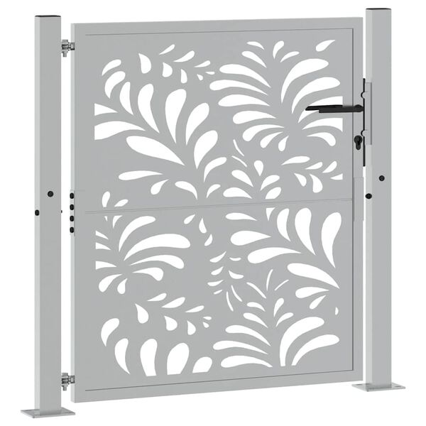 vidaXL Garden Gate 100x100 cm Weathering Steel Wave Design