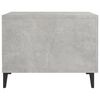 vidaXL Coffee Table with Metal Legs 2 pcs Concrete Grey 50x50x40 cm