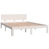 vidaXL Bed Frame without Mattress White Solid Wood Pine 140x200cm